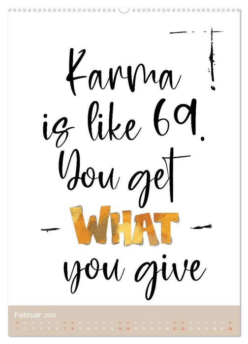 Lustige Sprüche - Schlafzimmer 1x1 (CALVENDO Wandkalender 2026)