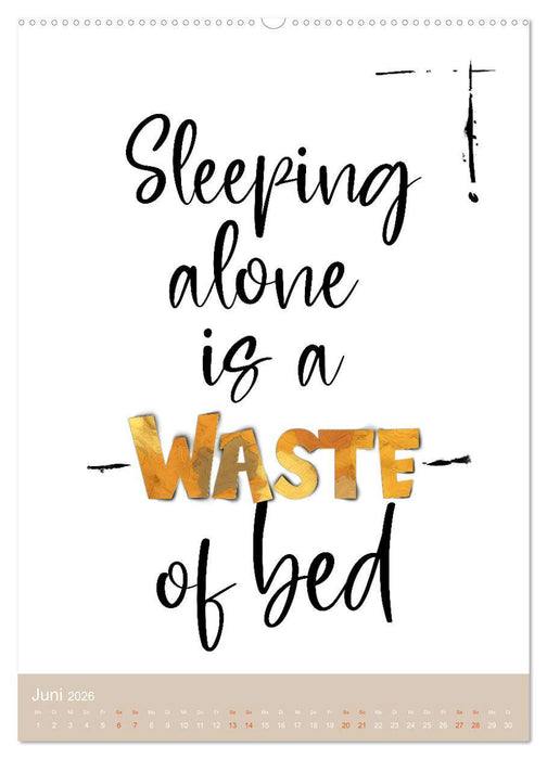 Lustige Sprüche - Schlafzimmer 1x1 (CALVENDO Wandkalender 2026)