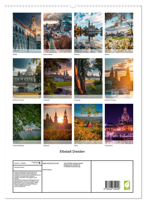 Elbstadt Dresden (CALVENDO Premium Wandkalender 2026)
