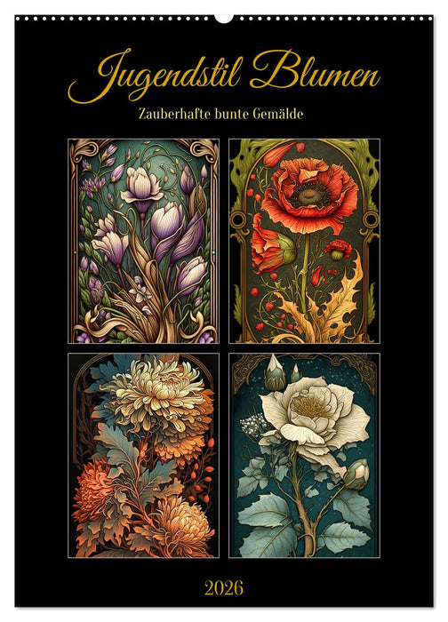 Jugendstil Blumen (CALVENDO Wandkalender 2026)