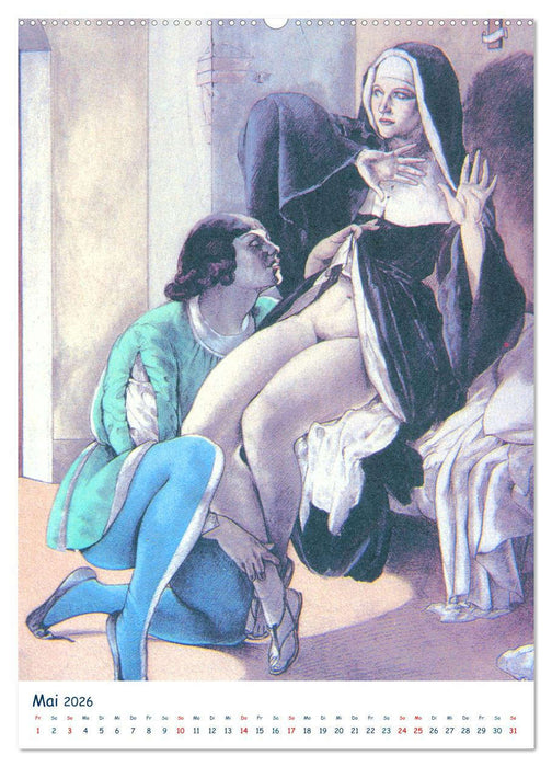 Frivole Malerei 2026. Nackte Tatsachen von Umberto Brunelleschi (CALVENDO Wandkalender 2026)