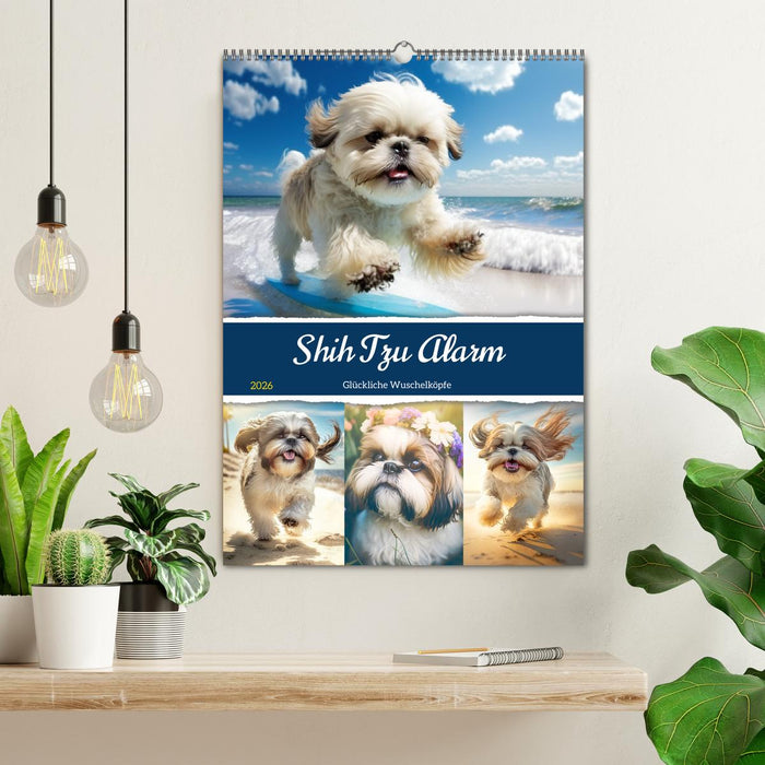 Shih Tzu Alarm. Glückliche Wuschelköpfe (CALVENDO Wandkalender 2026)