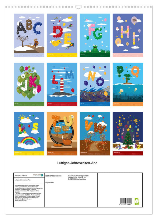 Luftiges Jahreszeiten-Abc (CALVENDO Wandkalender 2026)