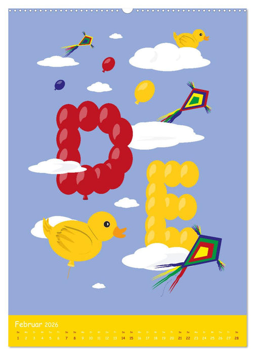 Luftiges Jahreszeiten-Abc (CALVENDO Wandkalender 2026)