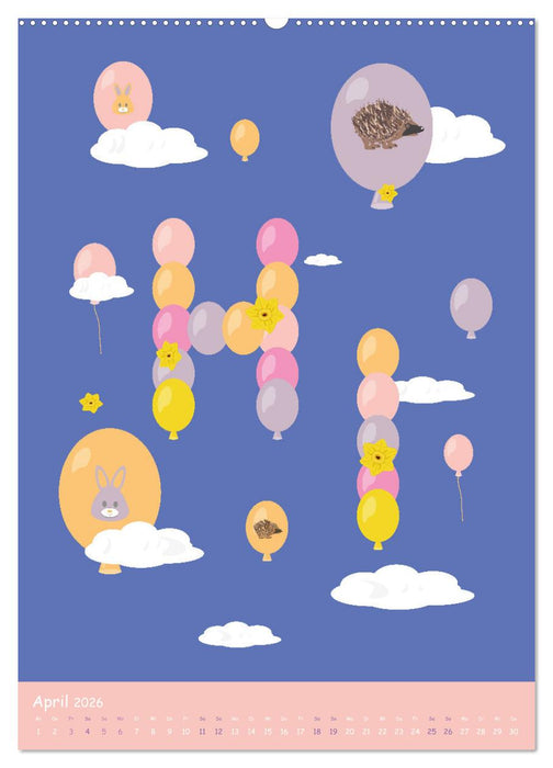 Luftiges Jahreszeiten-Abc (CALVENDO Wandkalender 2026)