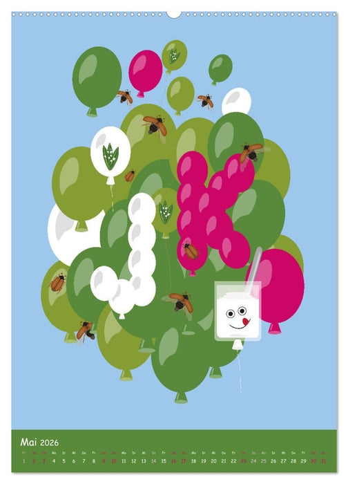 Luftiges Jahreszeiten-Abc (CALVENDO Wandkalender 2026)