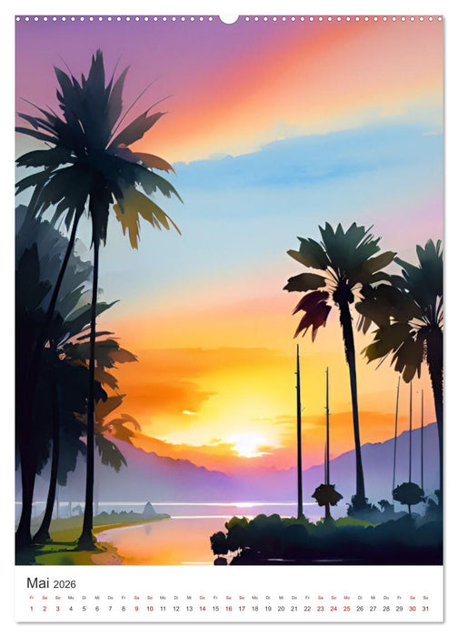 Farbenfroh durchs Jahr 2026 - Farbkleckse für die Seele (CALVENDO Premium Wandkalender 2026)