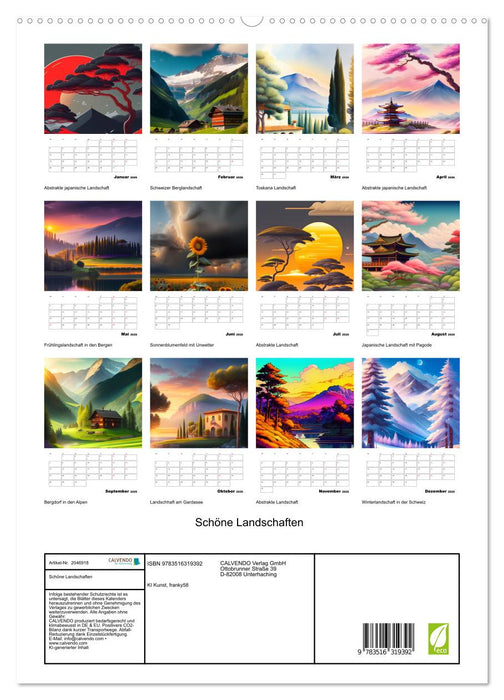 Schöne Landschaften (CALVENDO Premium Wandkalender 2026)