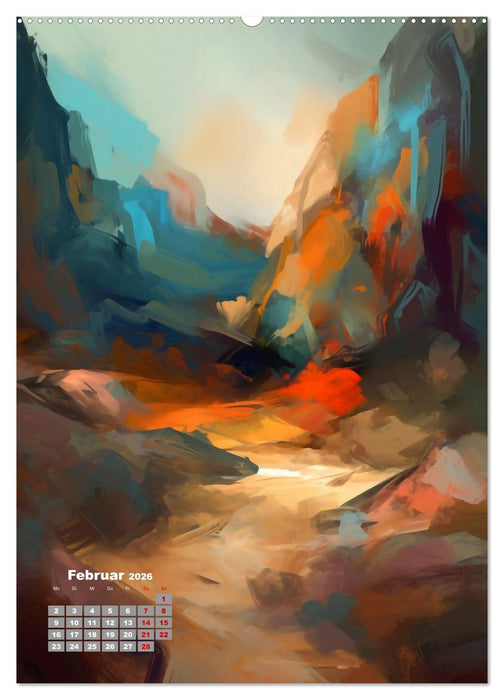 Abstrakte Landschaften (CALVENDO Premium Wandkalender 2026)