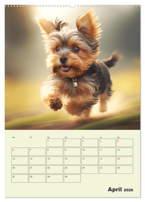 Yorkshire Terrier. Fröhliche Energiebündel in Aktion (CALVENDO Wandkalender 2026)