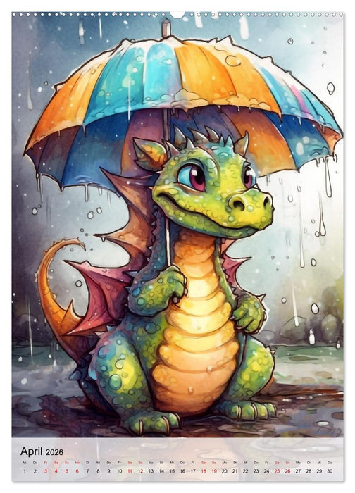 Drachen Kinder (CALVENDO Premium Wandkalender 2026)