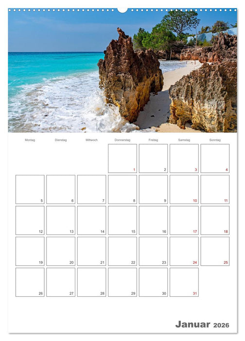 Sansibar - Reiseplaner (CALVENDO Wandkalender 2026)