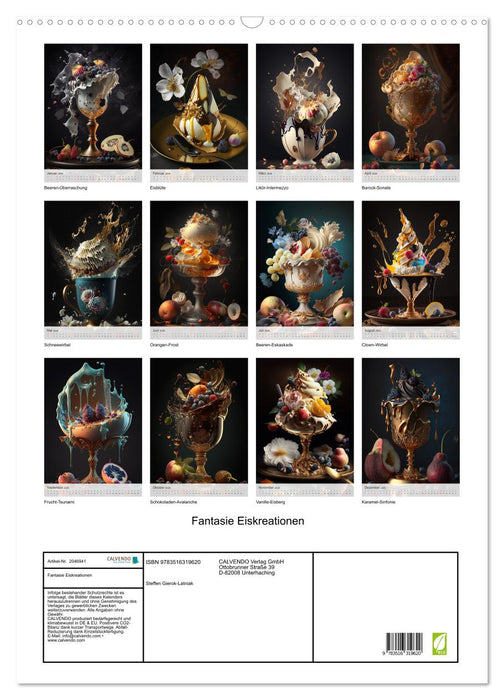 Fantasie Eiskreationen (CALVENDO Wandkalender 2026)