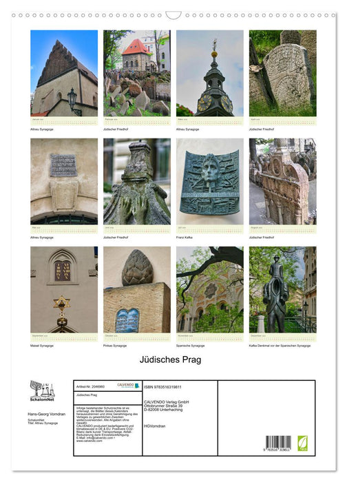 Jüdisches Prag (CALVENDO Wandkalender 2026)