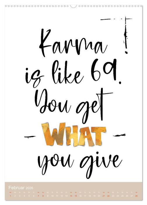 Lustige Sprüche - Schlafzimmer 1x1 (CALVENDO Premium Wandkalender 2026)