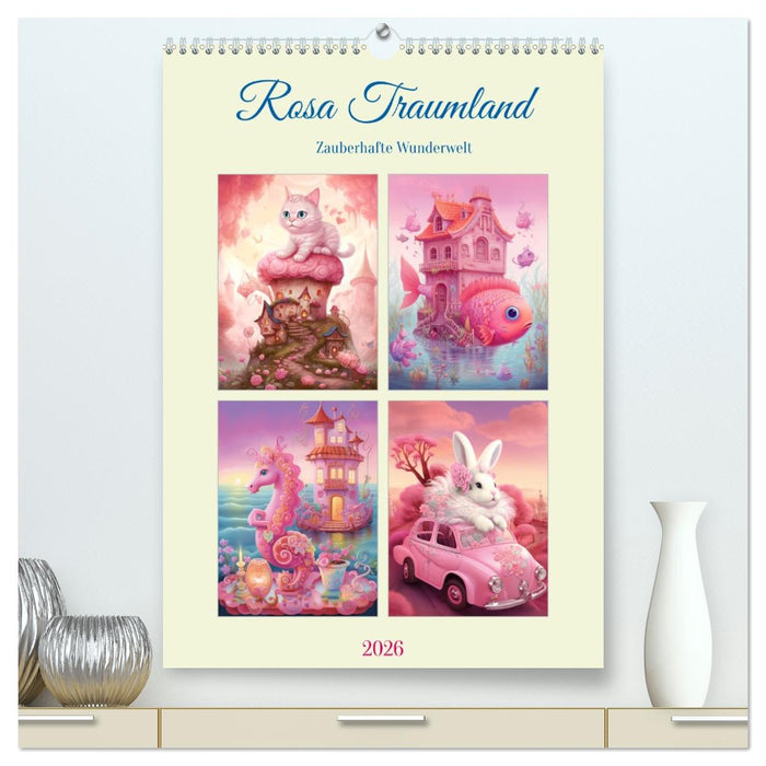 Rosa Traumland. Zauberhafte Wunderwelt (CALVENDO Premium Wandkalender 2026)