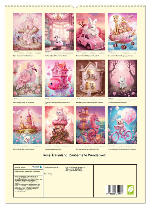 Rosa Traumland. Zauberhafte Wunderwelt (CALVENDO Premium Wandkalender 2026)