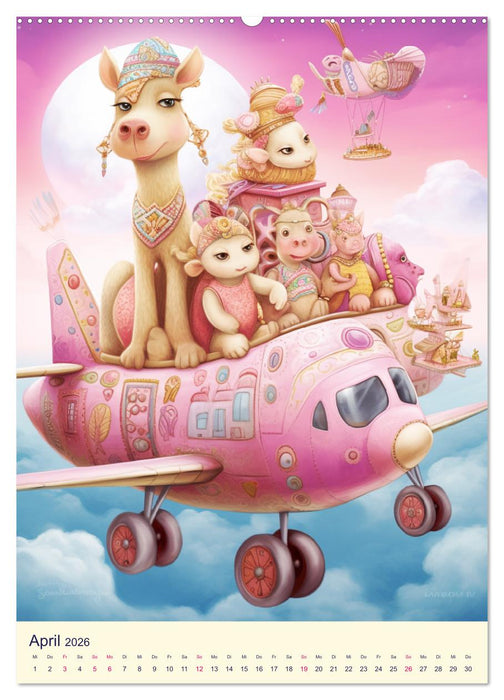 Rosa Traumland. Zauberhafte Wunderwelt (CALVENDO Premium Wandkalender 2026)