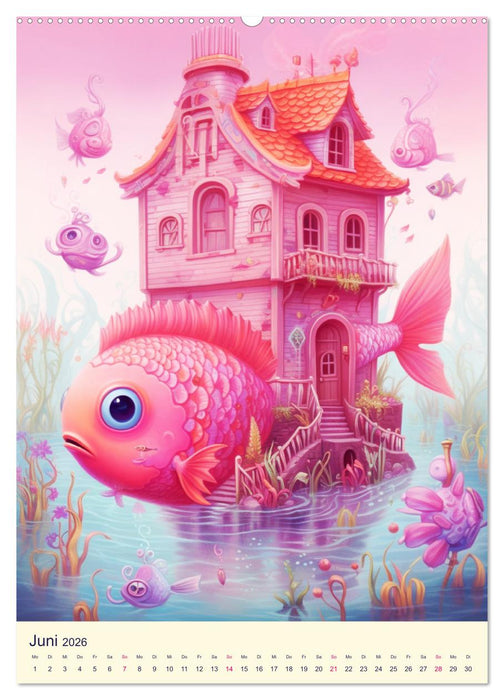 Rosa Traumland. Zauberhafte Wunderwelt (CALVENDO Premium Wandkalender 2026)