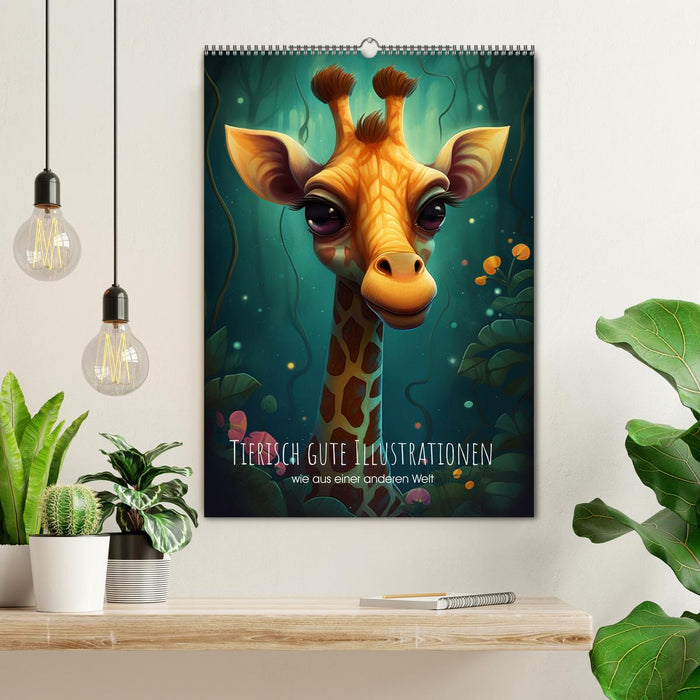 Tierisch gute Illustrationen wie aus einer anderen Welt (CALVENDO Wandkalender 2026)