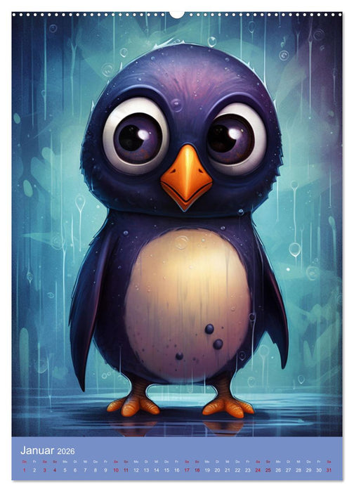 Tierisch gute Illustrationen wie aus einer anderen Welt (CALVENDO Wandkalender 2026)