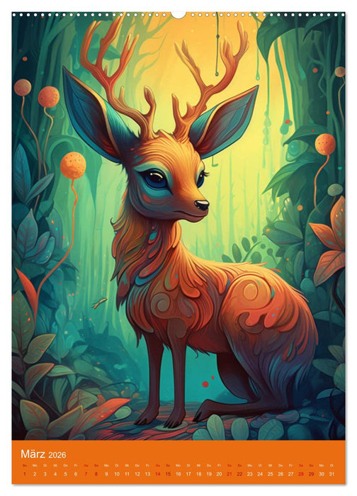 Tierisch gute Illustrationen wie aus einer anderen Welt (CALVENDO Wandkalender 2026)