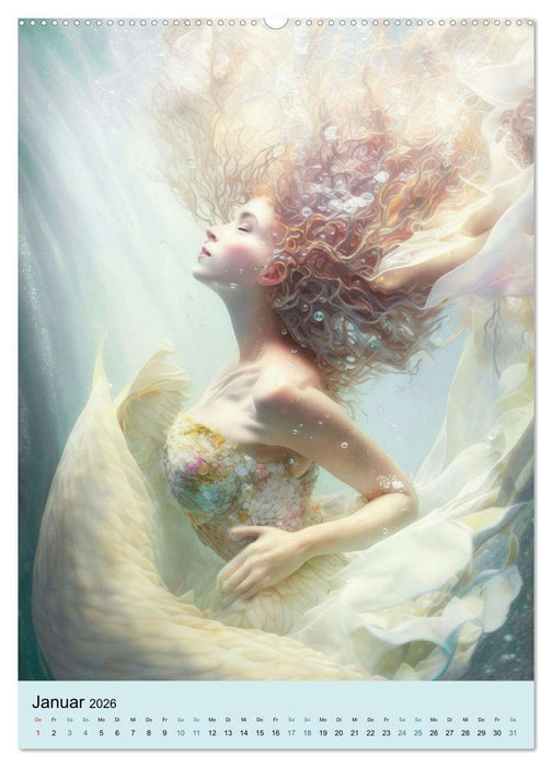 Meerjungfrauen Traumportraits (CALVENDO Wandkalender 2026)