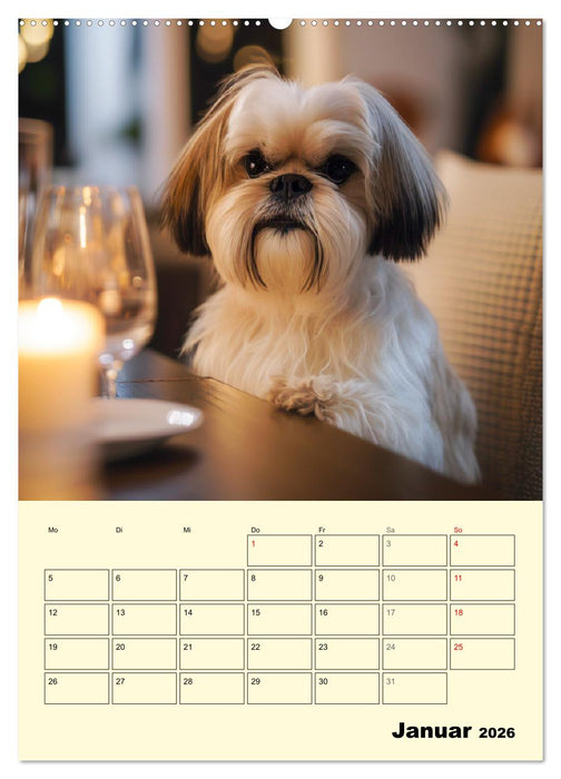 Shih Tzu Alarm. Glückliche Wuschelköpfe (CALVENDO Premium Wandkalender 2026)