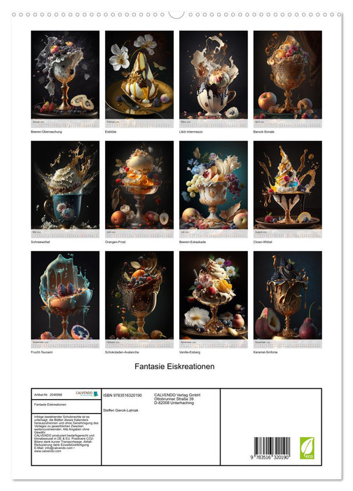 Fantasie Eiskreationen (CALVENDO Premium Wandkalender 2026)