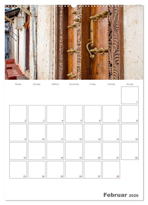 Sansibar - Reiseplaner (CALVENDO Premium Wandkalender 2026)