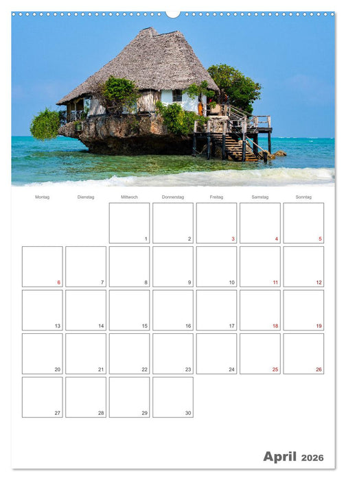 Sansibar - Reiseplaner (CALVENDO Premium Wandkalender 2026)