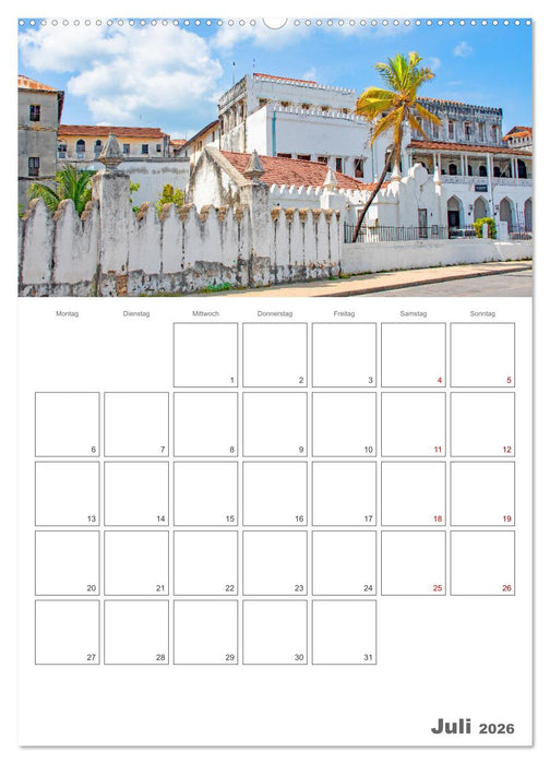 Sansibar - Reiseplaner (CALVENDO Premium Wandkalender 2026)
