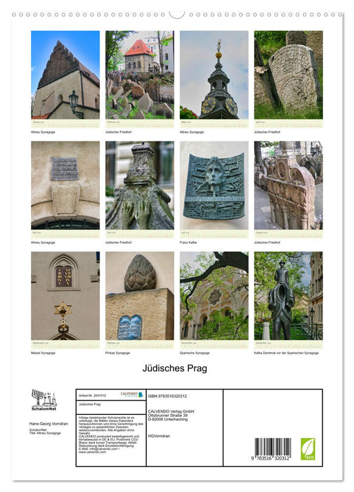 Jüdisches Prag (CALVENDO Premium Wandkalender 2026)