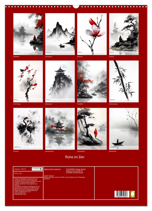 Ruhe im Zen (CALVENDO Wandkalender 2026)