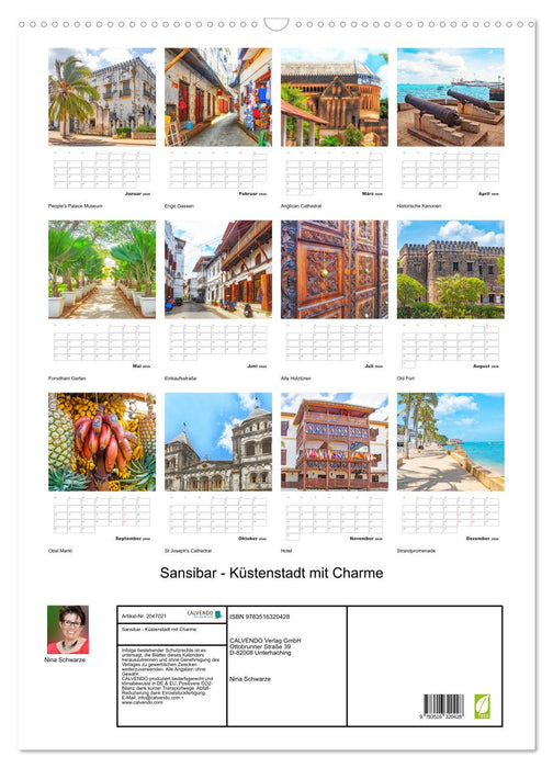 Sansibar - Küstenstadt mit Charme (CALVENDO Wandkalender 2026)