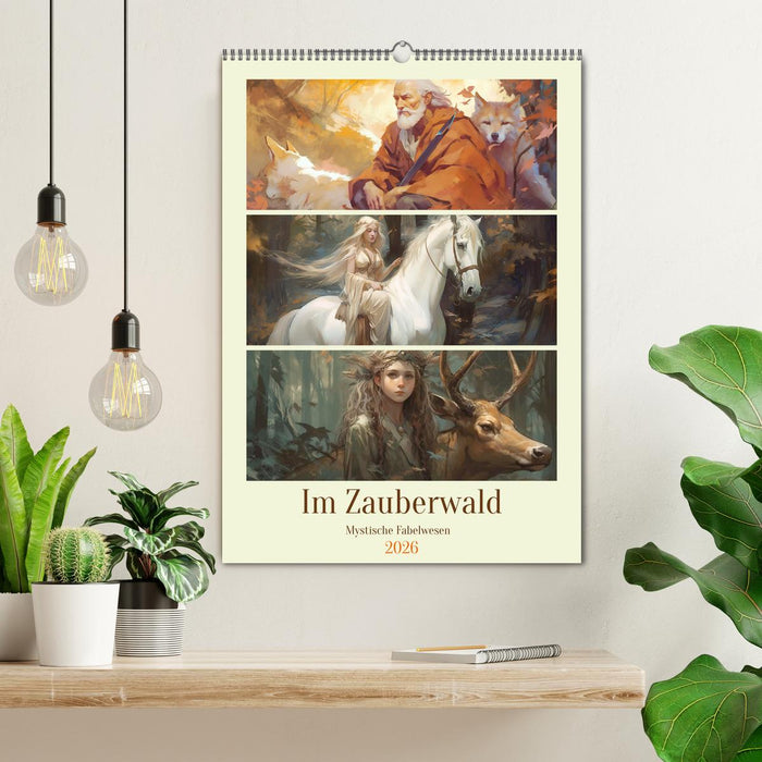 Im Zauberwald. Mystische Fabelwesen (CALVENDO Wandkalender 2026)