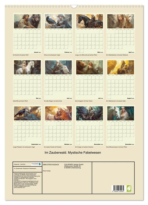 Im Zauberwald. Mystische Fabelwesen (CALVENDO Wandkalender 2026)