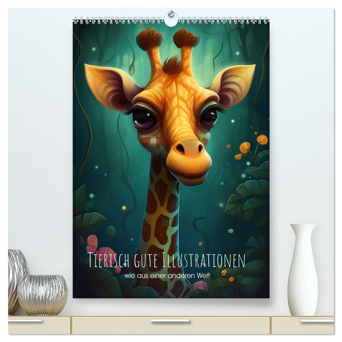 Tierisch gute Illustrationen wie aus einer anderen Welt (CALVENDO Premium Wandkalender 2026)
