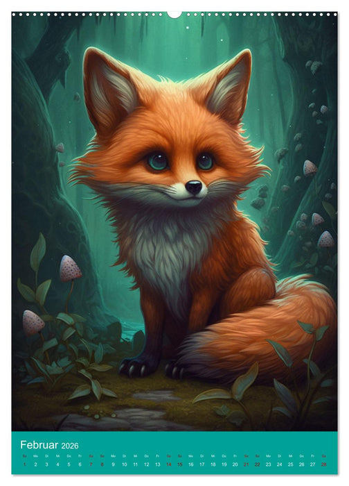 Tierisch gute Illustrationen wie aus einer anderen Welt (CALVENDO Premium Wandkalender 2026)