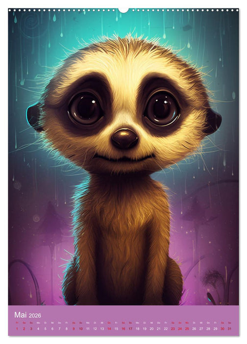 Tierisch gute Illustrationen wie aus einer anderen Welt (CALVENDO Premium Wandkalender 2026)