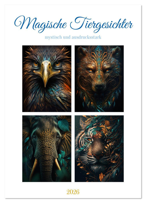 Magische Tiergesichter (CALVENDO Wandkalender 2026)