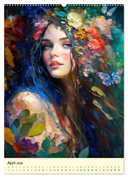 Romantische Elfen. Farbenprächtig, anmutig und zauberhaft (CALVENDO Premium Wandkalender 2026)