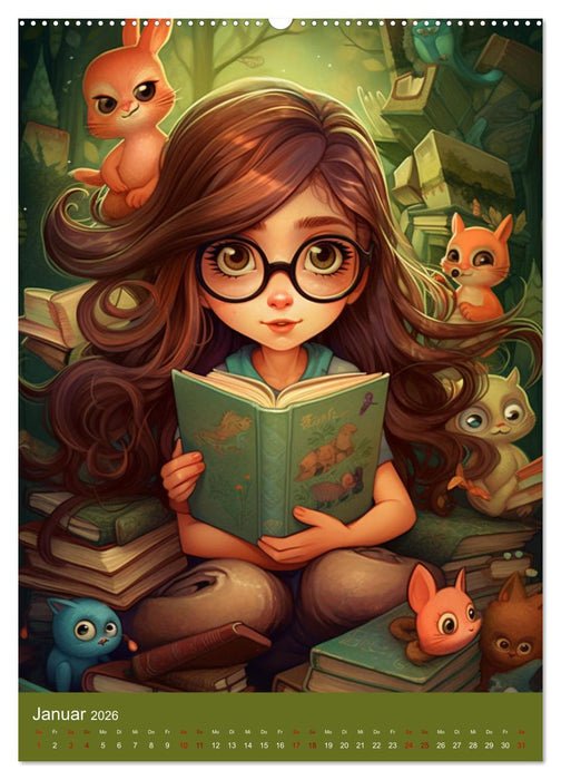 Fantastische Abenteurer in magischen Welten (CALVENDO Premium Wandkalender 2026)