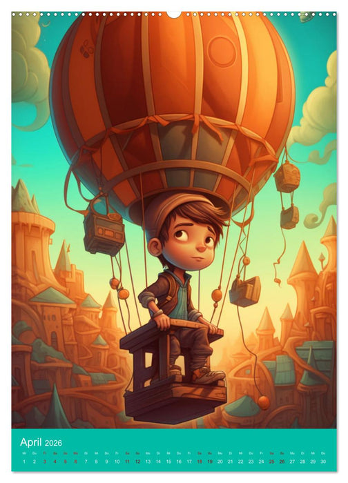 Fantastische Abenteurer in magischen Welten (CALVENDO Premium Wandkalender 2026)