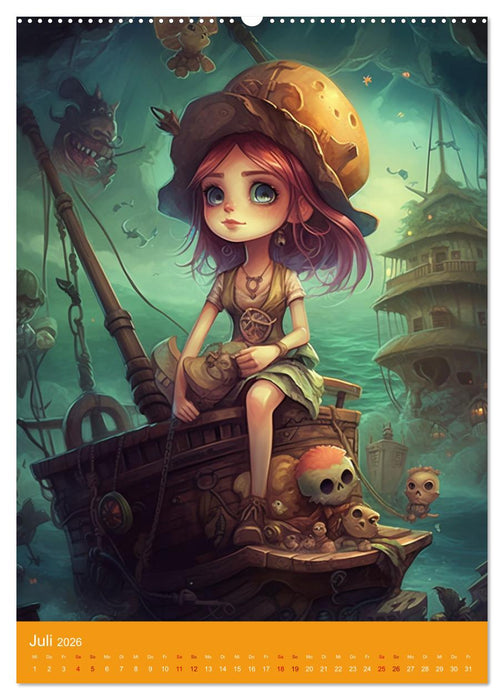 Fantastische Abenteurer in magischen Welten (CALVENDO Premium Wandkalender 2026)