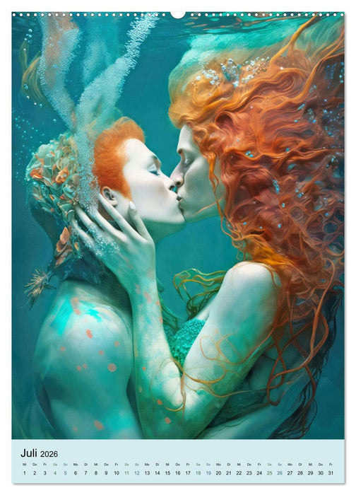 Meerjungfrauen Traumportraits (CALVENDO Premium Wandkalender 2026)