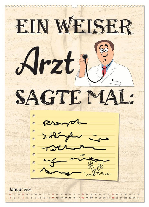 Spaß im Wartezimmer (CALVENDO Premium Wandkalender 2026)