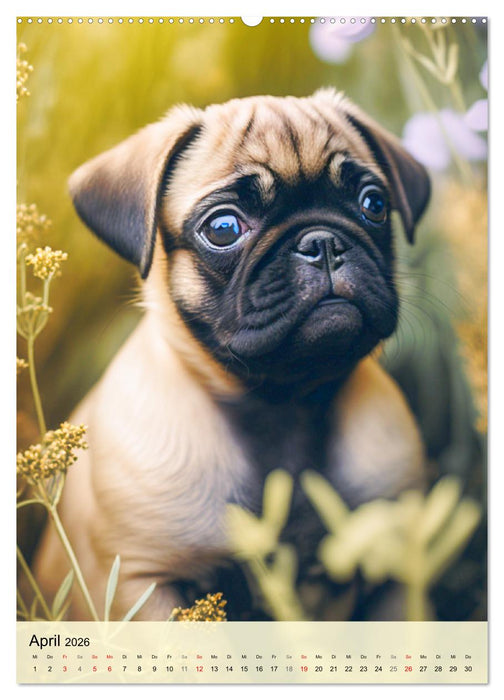 Kleine Hunde. Süß und niedlich. Die beliebtesten Hunderassen (CALVENDO Wandkalender 2026)