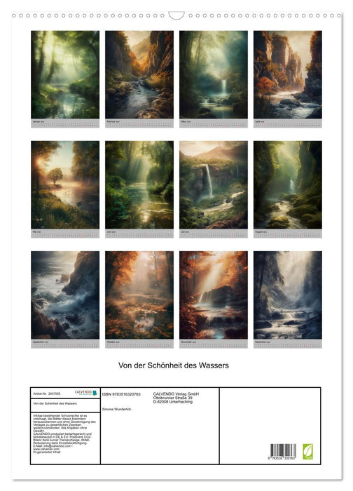 Von der Schönheit des Wassers (CALVENDO Wandkalender 2026)