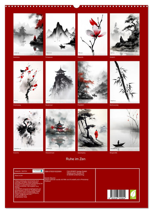 Ruhe im Zen (CALVENDO Premium Wandkalender 2026)